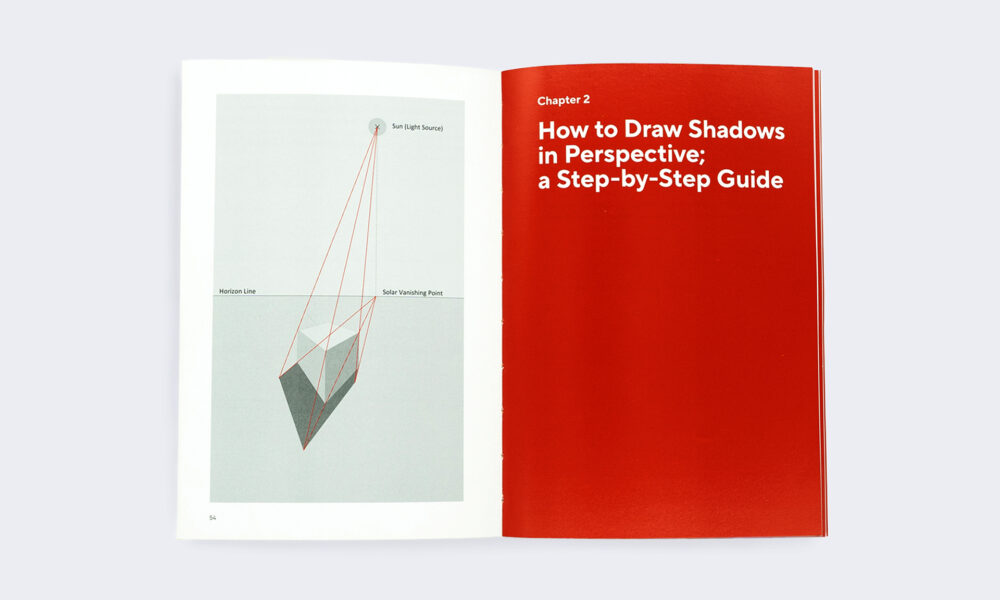The Pocket Guide to Perspective. Book spread, design by Pablo Mandel.
