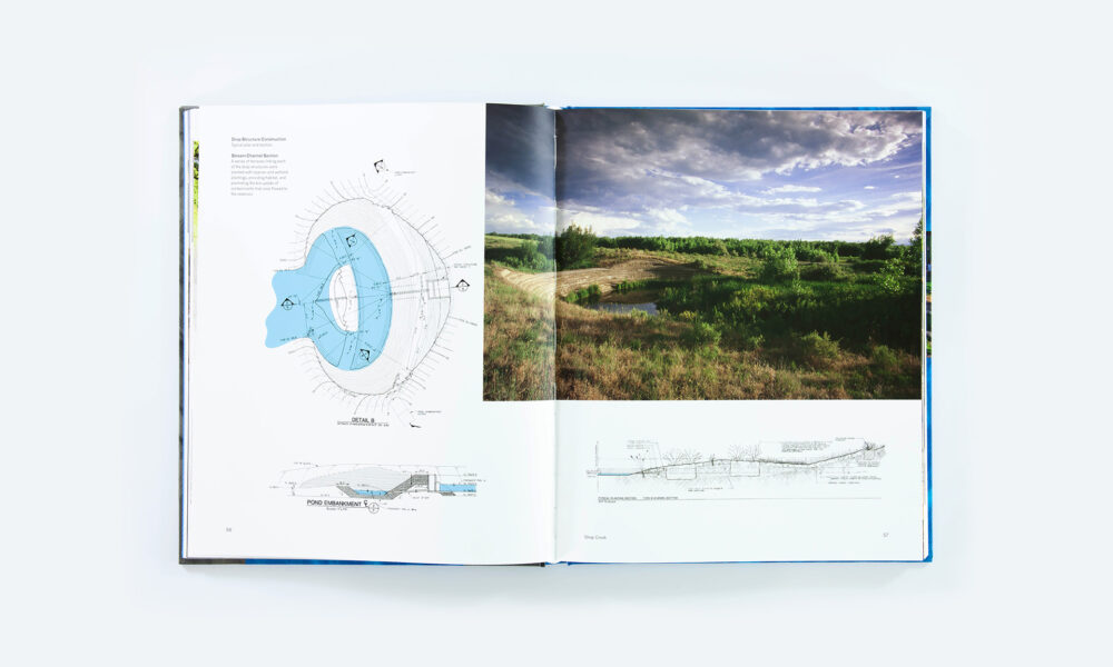 Working Water spread. Book design by Pablo Mandel.