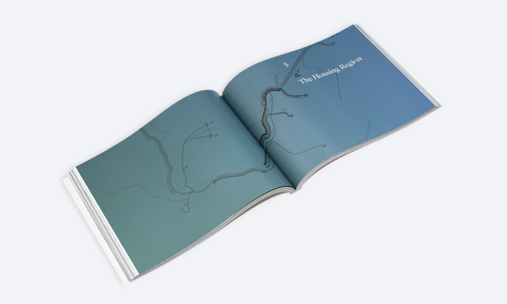 The Mechanized Landscape spread. Book design by Pablo Mandel.