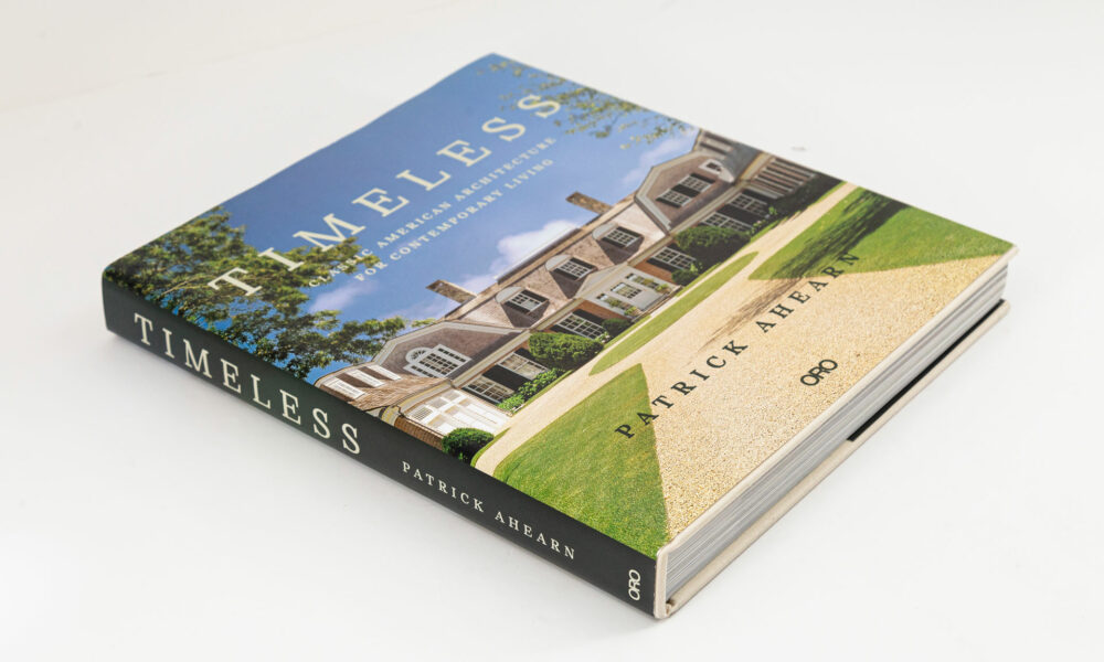 Timeless, by Patrick Ahearn Architect, book cover. Book design by Pablo Mandel